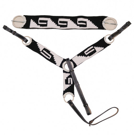 Mexican Greca Pecho Pretal Breast Collar 34.5" Cincho Charro - M - Royal Saddles - Charro Breastcollar/Pechera