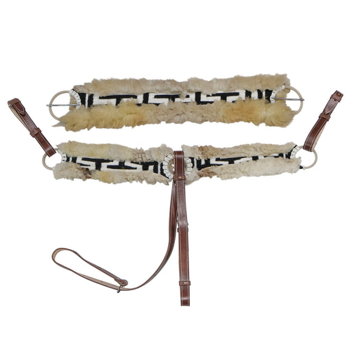 Mexican Pecho Pretal Wool Borrega 33.5" Cincho Charreria - M - Royal Saddles - Charro Breastcollar/Pechera