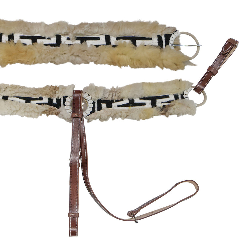 Mexican Pecho Pretal Wool Borrega 33.5" Cincho Charreria - M - Royal Saddles - Charro Breastcollar/Pechera