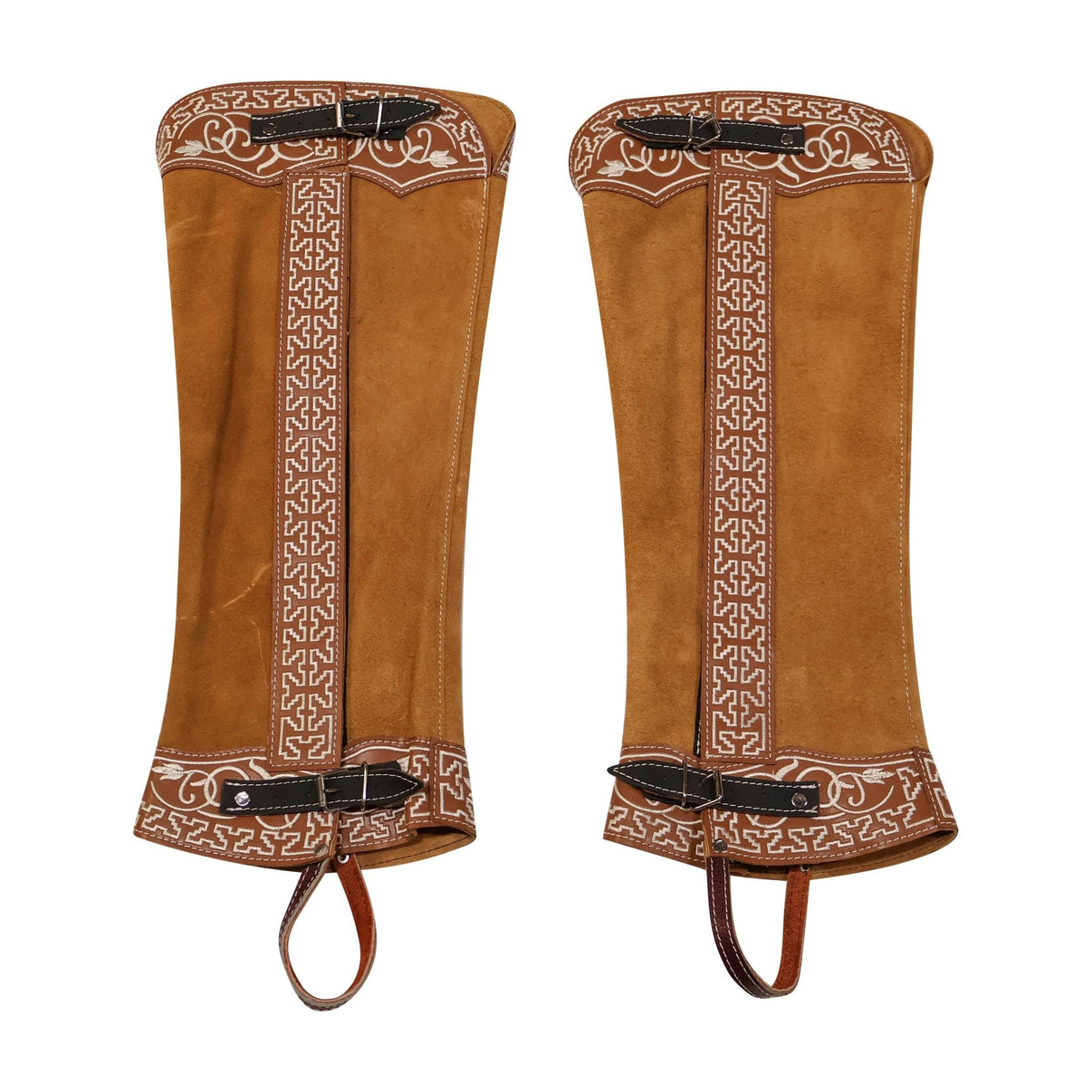 Mexican Tan Polainas Gamuza Riding Charro Chaps - M - Royal Saddles - Charro Polainas/Chaps