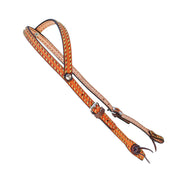 Miel Charro Cabezada Hand Stitched Headstall - M - Royal Saddles - Charro Headstalls/Cabezada