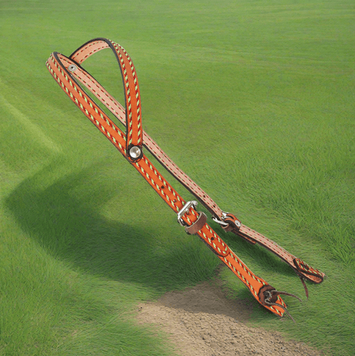 Miel Charro Cabezada Hand Stitched Headstall - M - Royal Saddles - Charro Headstalls/Cabezada