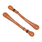 Miel Pintada Charro Espuelas Correones Leather Straps - M - Royal Saddles - Charro Spurs Strap