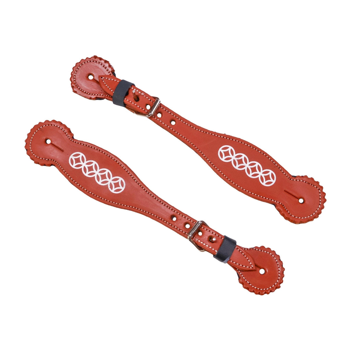 Miel Pintada Charro Spur Straps Correones Para Espuelas - M - Royal Saddles - Charro Spurs Strap