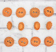 Miel Tan Juego De Chapetones Conchos Monturas Charras - M - Royal Saddles - Charro Saddle Parts