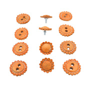 Miel Tan Juego De Chapetones Conchos Monturas Charras - M - Royal Saddles - Charro Saddle Parts