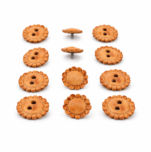 Miel Tan Juego De Chapetones Conchos Monturas Charras - M - Royal Saddles - Charro Saddle Parts
