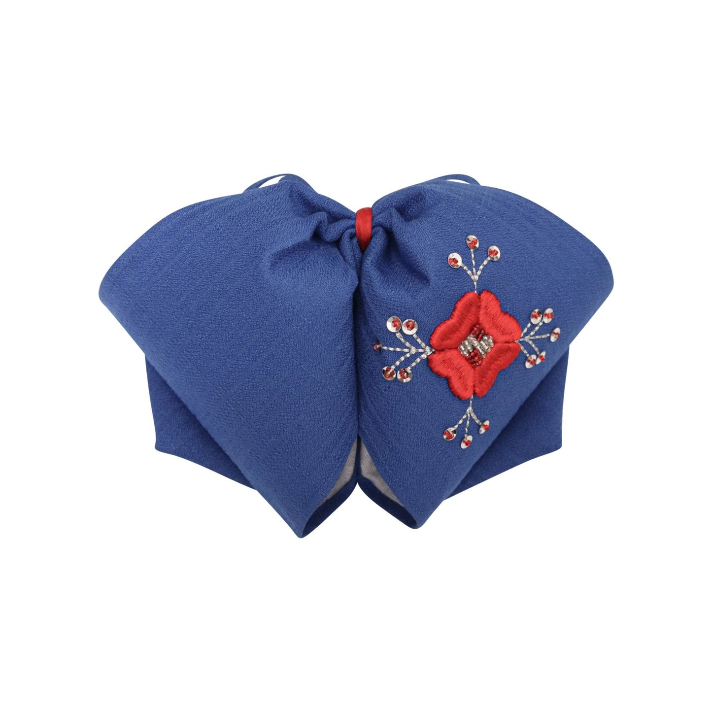 Mono Azul Flor Gris Bowtie Charro - M - Royal Saddles - Monos Charros