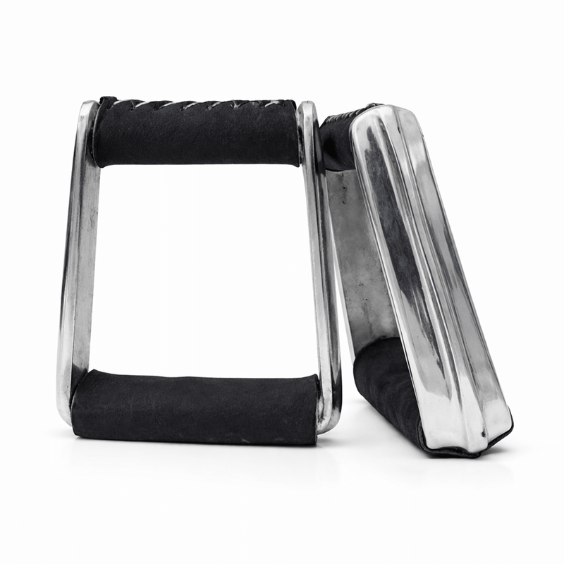 Montura Black Charra Estribos Aluminum Stirrups - M - Royal Saddles - Charro Saddle Parts