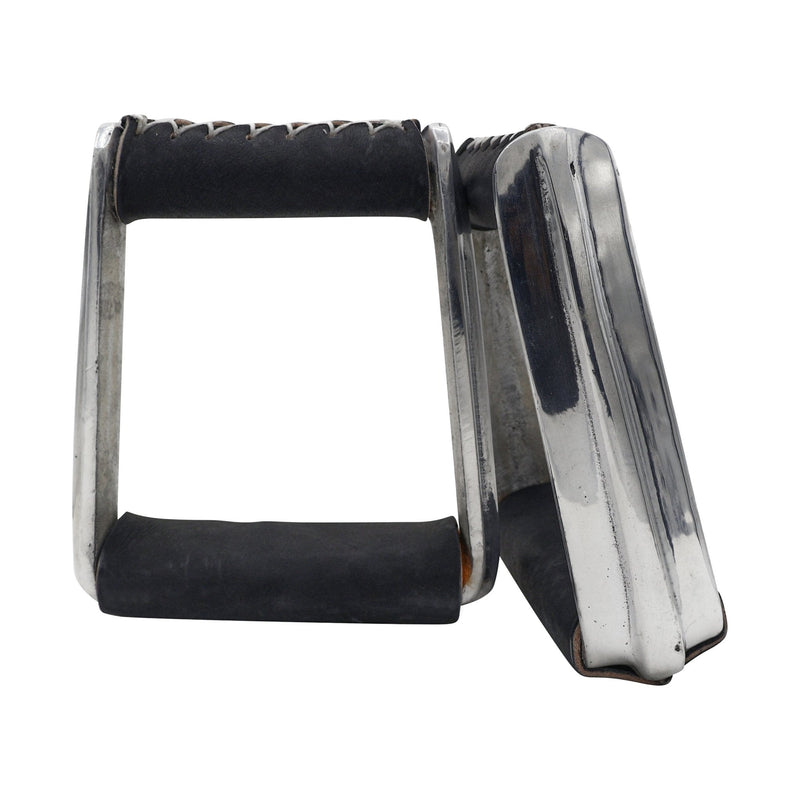 Montura Black Charra Estribos Aluminum Stirrups - M - Royal Saddles - Charro Saddle Parts