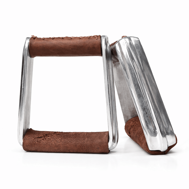 Montura Charra Estribos Aluminum Stirrups Mexican Saddle - M - Royal Saddles - Charro Saddle Parts
