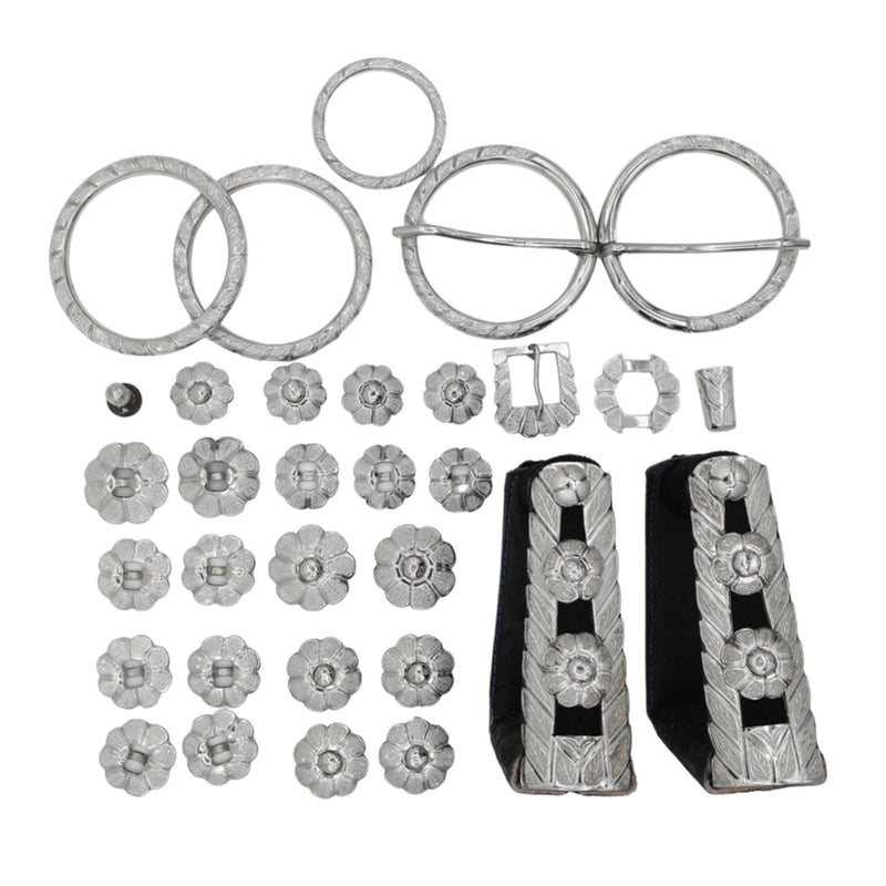 Montura Charra Juego De Herrajes Acero Inoxidable Set - M - Royal Saddles - Charro Saddle Parts
