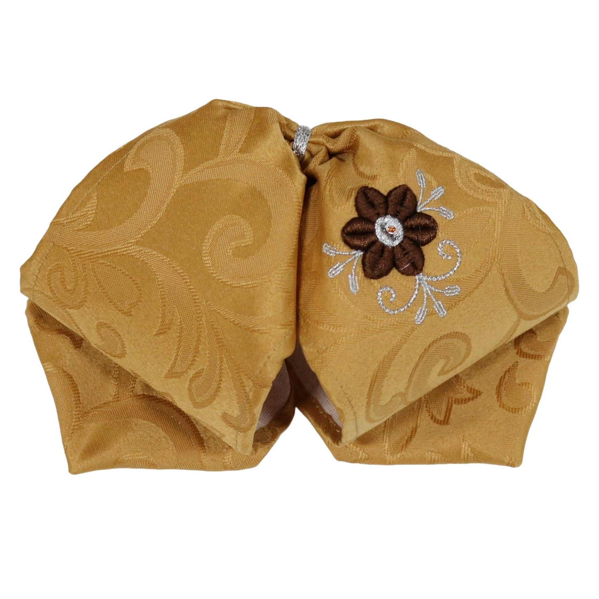 Mustard Charro Mono Bowtie Charreria Flower - M - Royal Saddles - Monos Charros