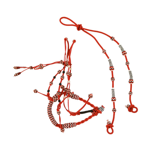 Orange Charro Bosal Charro Cabresto Riendas Headstall - M - Royal Saddles - Charro Bozal