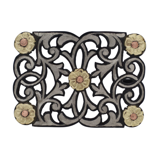 Pavonada Negra Charro Hebilla Buckle - M - Royal Saddles - Belts/Buckles