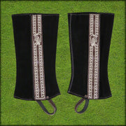 Polainas Black Charras Half Charro Half Chaps - M - Royal Saddles - Charro Polainas/Chaps