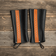 Polainas Black Leather Piel Charra Half Chaps - M - Royal Saddles - Charro Polainas/Chaps