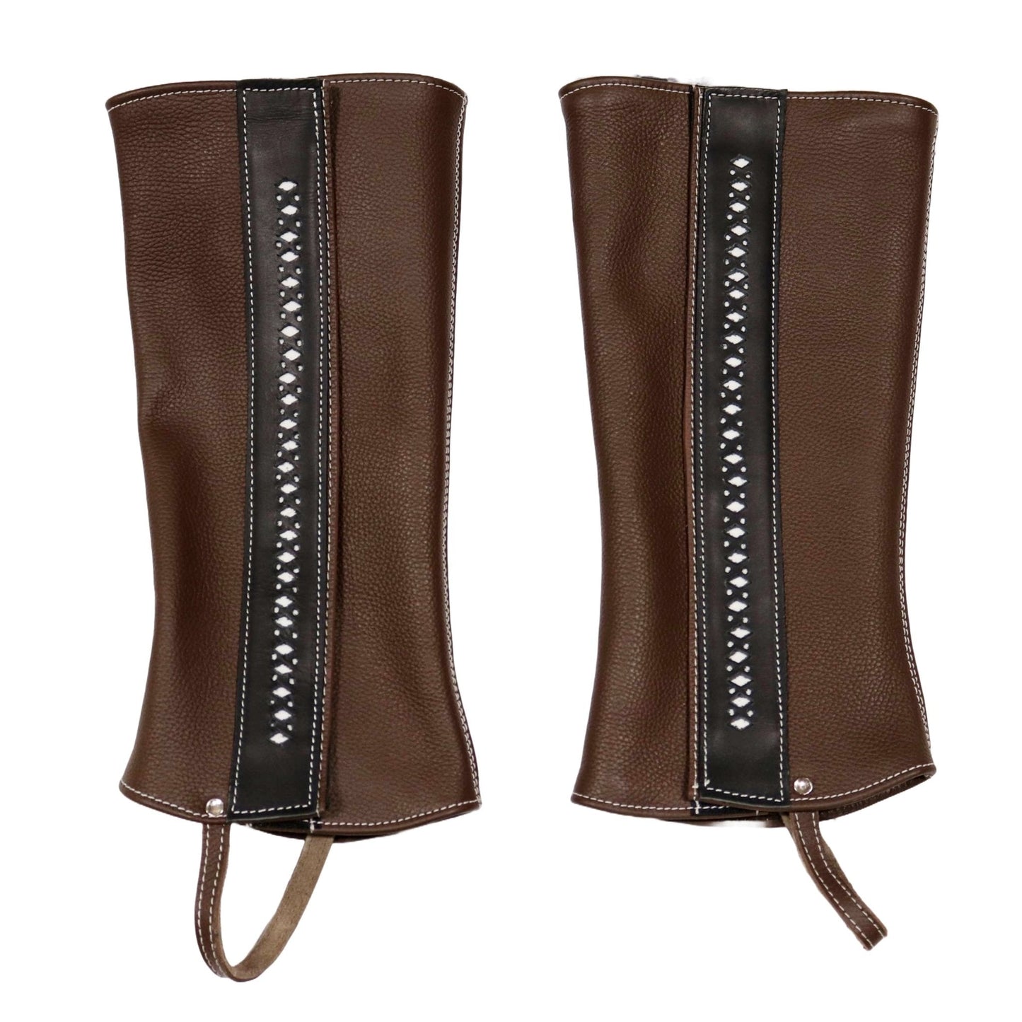 Polainas Charras Cortas Brown Half Chaps Charro - M - Royal Saddles - Charro Polainas/Chaps