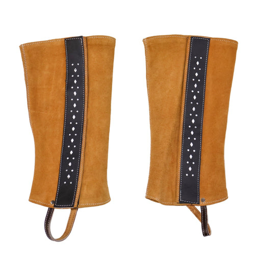 Polainas Charras Tan Half Mexican Chaps - M - Royal Saddles - Charro Polainas/Chaps
