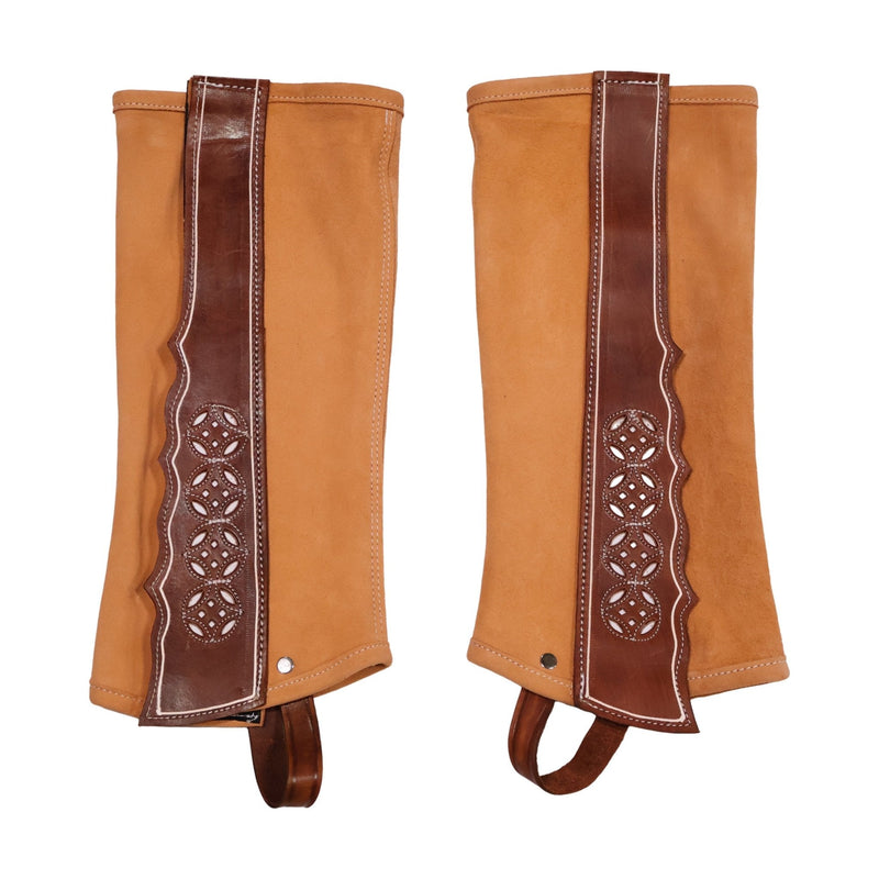 Polainas Gamuza Rescadas (M) Charras Half Chaps - M - Royal Saddles - Charro Polainas/Chaps