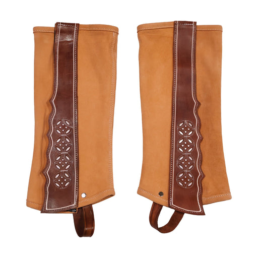 Polainas Gamuza Rescadas (M) Charras Half Chaps - M - Royal Saddles - Charro Polainas/Chaps
