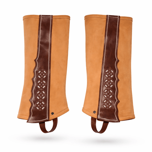 Polainas (L) Charro Gamuza Rescadas Half Chaps - M - Royal Saddles - Charro Polainas/Chaps