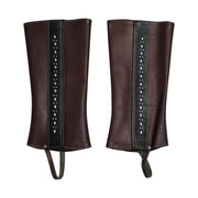Polainas Vino Charras Piel Mexican Half Chaps - M - Royal Saddles - Charro Polainas/Chaps