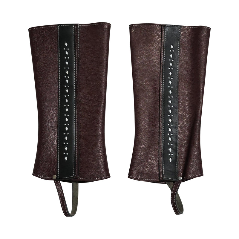 Polainas Vino Charras Piel Mexican Half Chaps - M - Royal Saddles - Charro Polainas/Chaps