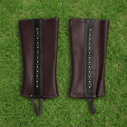Polainas Vino Charras Piel Mexican Half Chaps - M - Royal Saddles - Charro Polainas/Chaps