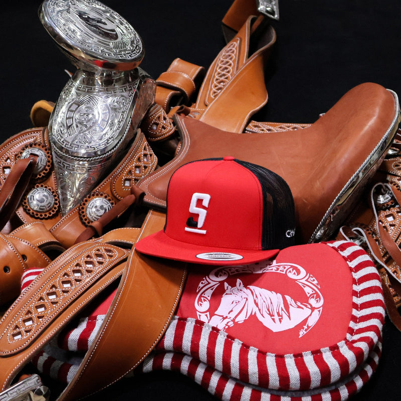 Red "9 Suertes"Charros Original Hat - M - Royal Saddles - Charros Original Hats