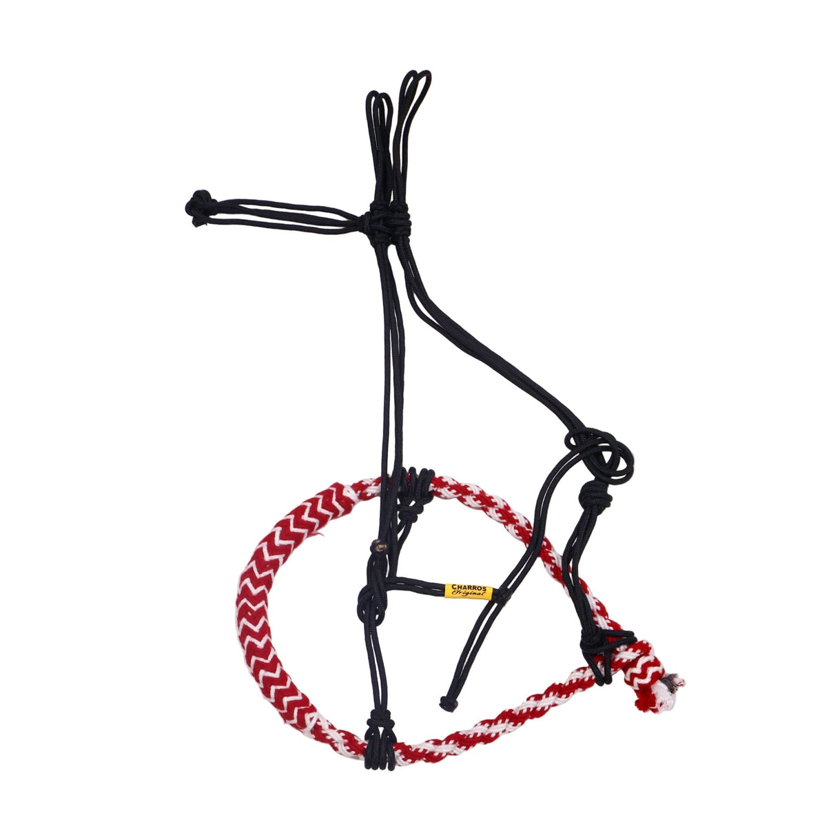 Red Black Braided Bosal Bosal Charro Trenzado Horse - M - Royal Saddles - Charro Bozal