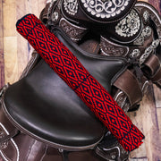Red Blue Fino Diseno Sarape Charro Horse Saddle - M - Royal Saddles - Sarapes
