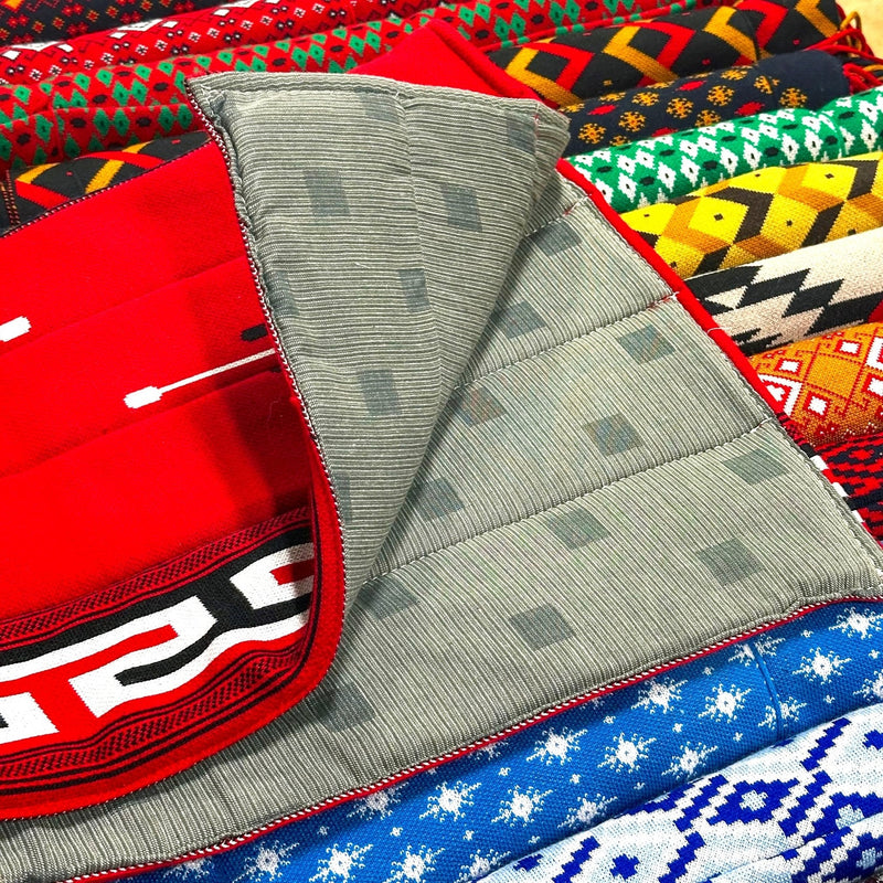 Red Charro Mantilla Carona Suadero Saddle Pad - M - Royal Saddles - Charro Pads/Caronas