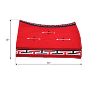 Red Charro Mantilla Carona Suadero Saddle Pad - M - Royal Saddles - Charro Pads/Caronas