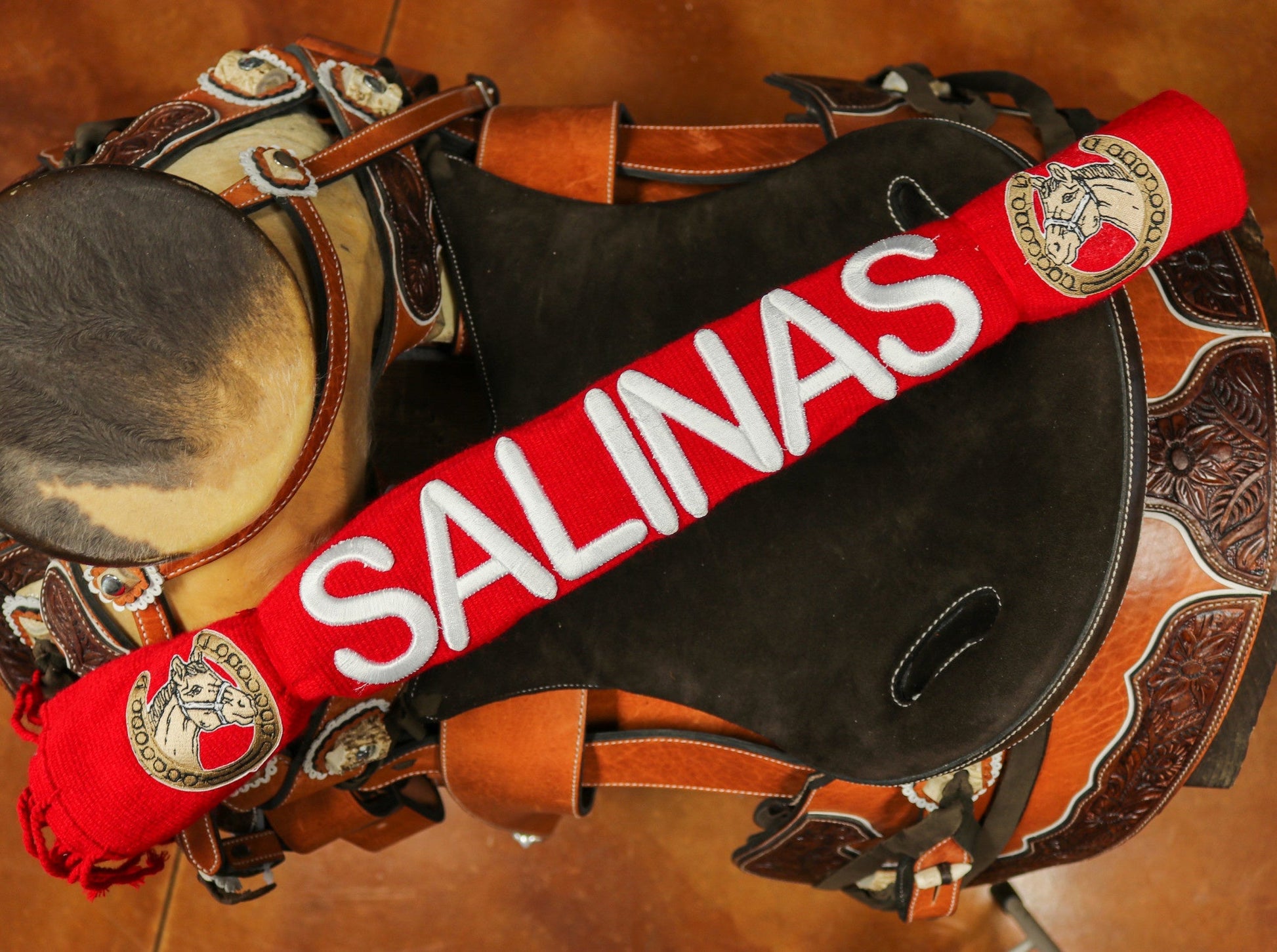 Red Charro Saddle Salinas Sarape - M - Royal Saddles - Sarapes