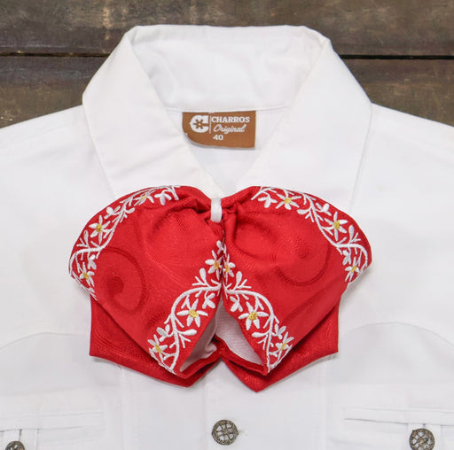 Red Flower Mono Mexican Charro Flor Camisa Charra - M - Royal Saddles - Monos Charros