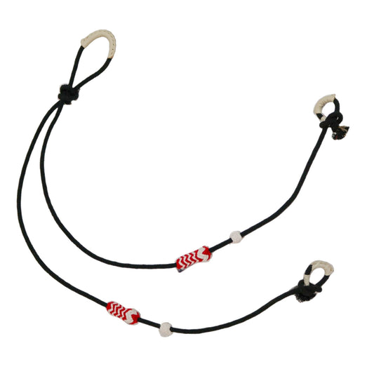 Rienda Charra Black Red Charro Reins Charreria - M - Royal Saddles - Charro Reins