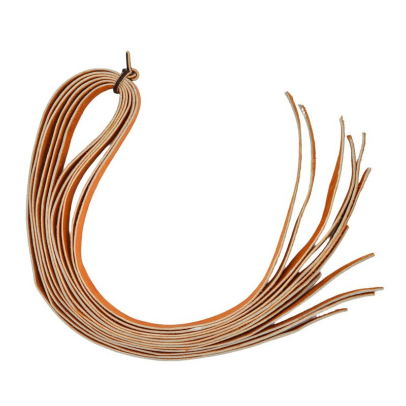 Set Of 8 Charro Saddle Orange Leather Strings Para Montura Charra - M - Royal Saddles - Charro Saddle Parts