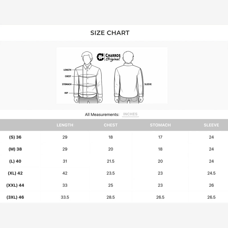 38 (M) Azul Camisa Charra Boton Fino Lisa Charro Shirt