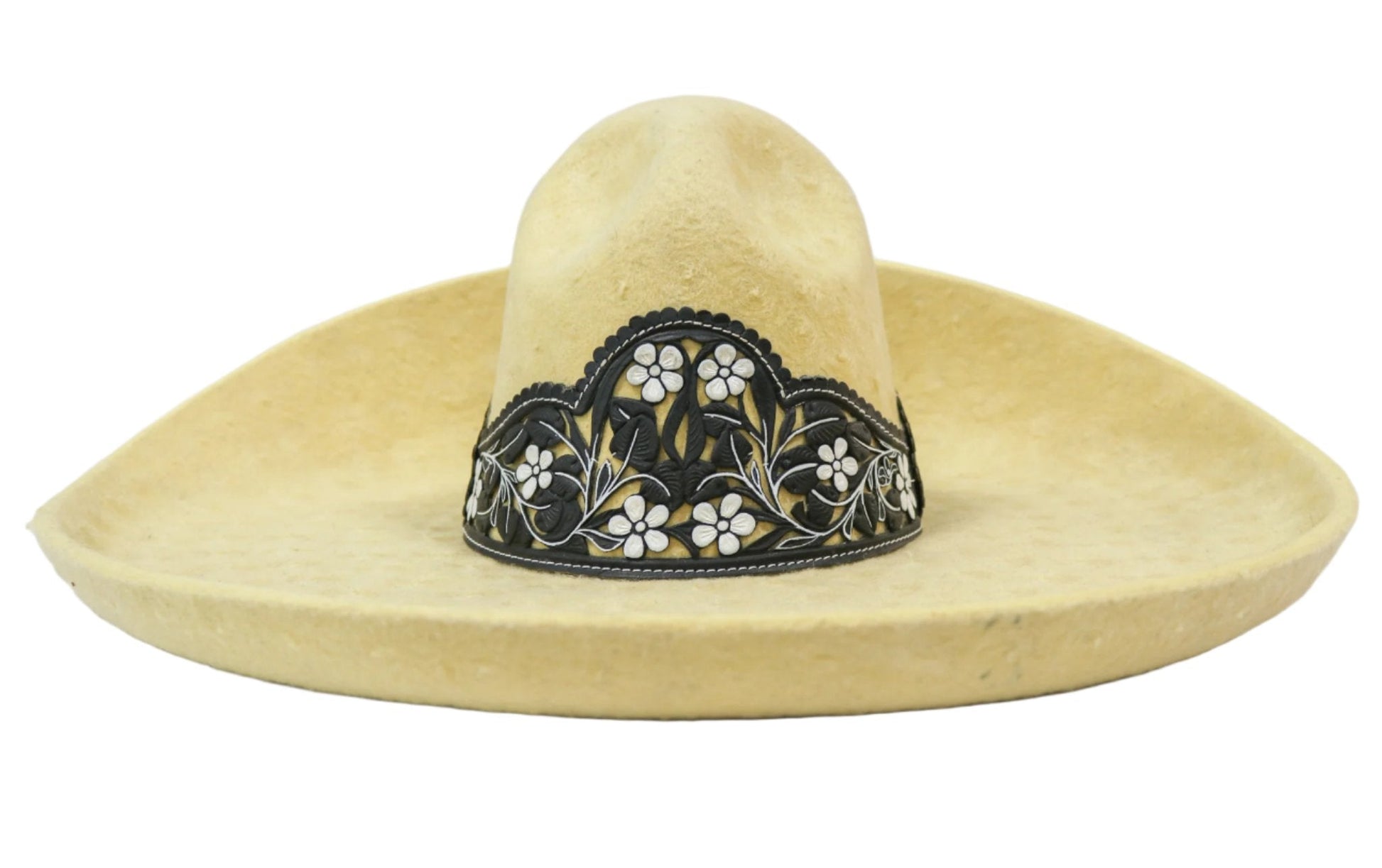 Sombrero MEX 58 Flor Charro Charro Hat Lienzo Charreria - M - Royal Saddles - Sombreros Charros