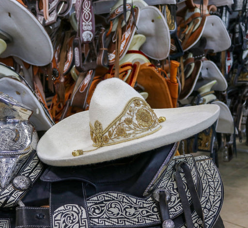 Sombrero MEX 60 Charro Hueso Charreria Mexican Hat - M - Royal Saddles - Sombreros Charros