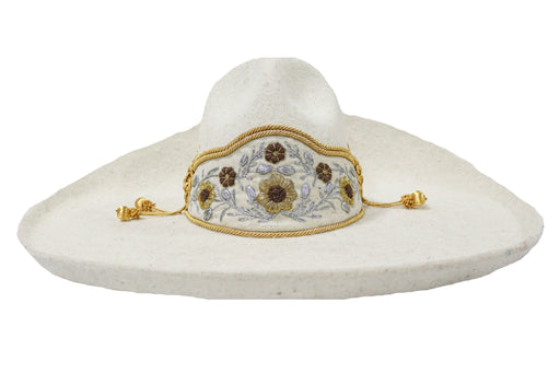Sombrero MEX 60 Charro Hueso Lienzo Mexican Hat - M - Royal Saddles - Sombreros Charros