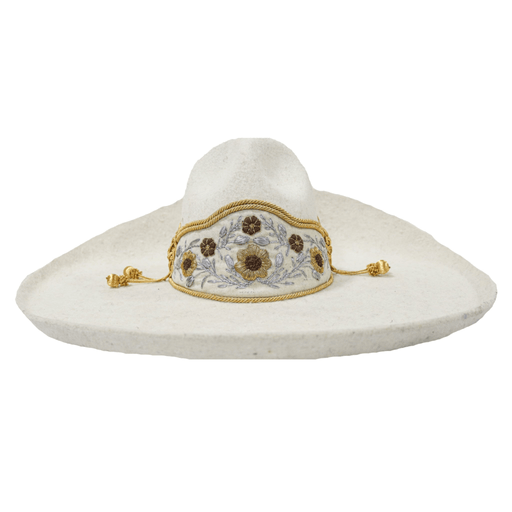 Sombrero MEX 60 Charro Hueso Lienzo Mexican Hat - M - Royal Saddles - Sombreros Charros
