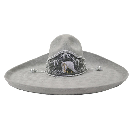 Sombrero MEX 57 Charro Caballo Gray Mexican Hat