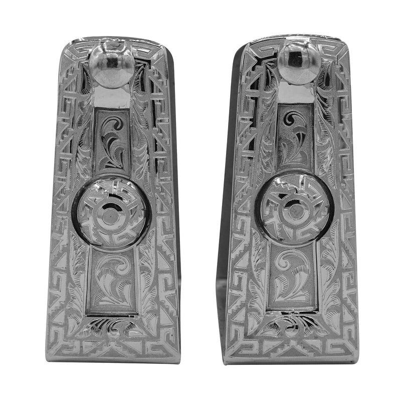 Stainless Steel Charro Stirrups | Estribos Charros Acero Inoxidable - M - Royal Saddles - Charro Saddle Parts