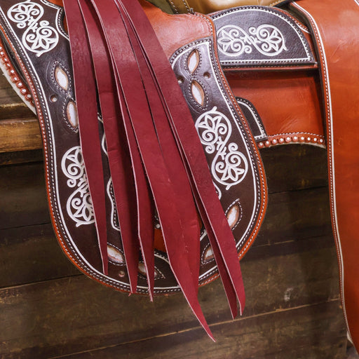 Vino Charro Saddle Strings Juego De 8 Tientos Piel - M - Royal Saddles - Charro Saddle Parts