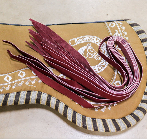 Vino Charro Saddle Strings Juego De 8 Tientos Piel - M - Royal Saddles - Charro Saddle Parts