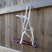 Vino Maroon Cabresto Bosal Charro Trenzado Horse Braided - M - Royal Saddles - Charro Bozal