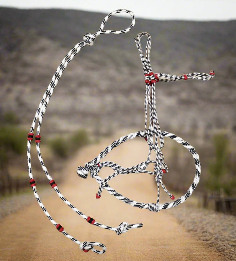 White Black Charros Original Bosal Charro Cabresto - M - Royal Saddles - Charro Bozal