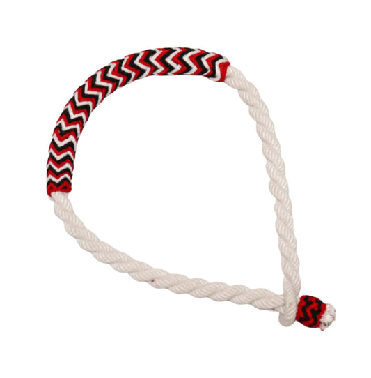 White Bosal Charro Algodon Trenzado Braided Cotton Bosal - M - Royal Saddles - Charro Bozal